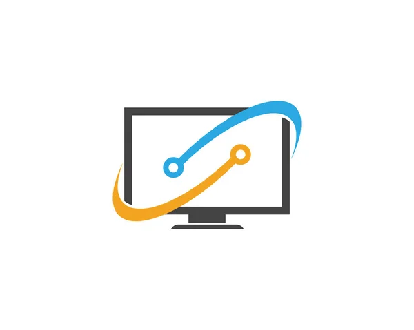 Lcd Led Monitor Ícone Vetor Ilustração Design Logotipo — Vetor de Stock
