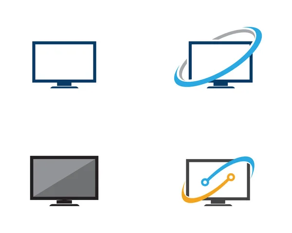 Lcd Led Icône Moniteur Vectoriel Illustration Design Logo — Image vectorielle