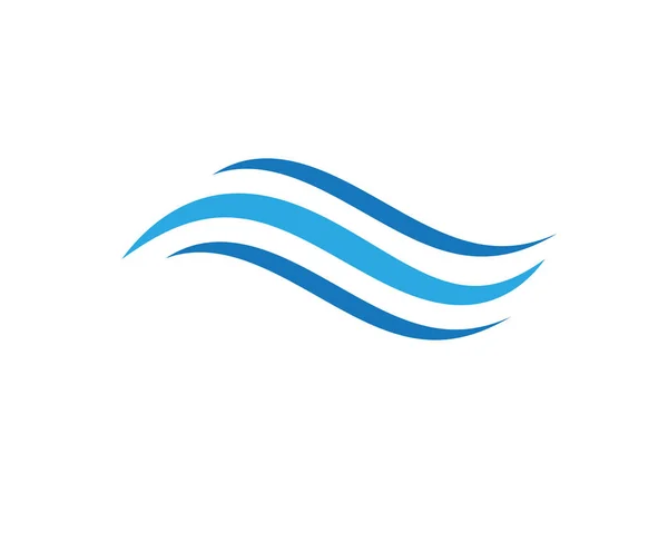 Ikona Wektora Fali Wodnej Ilustracja Projekt Logo — Wektor stockowy