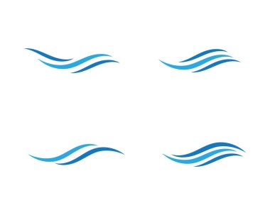 Su dalgası simgesi vektör çizim logosu