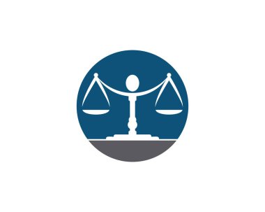 Adalet Kanunu Logo Şablonu vektör yanıltma tasarımı