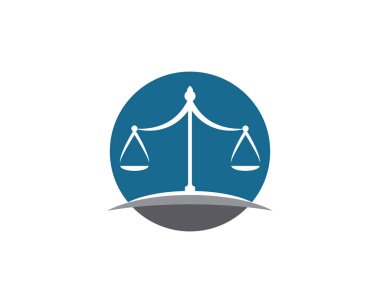 Adalet Kanunu Logo Şablonu vektör yanıltma tasarımı