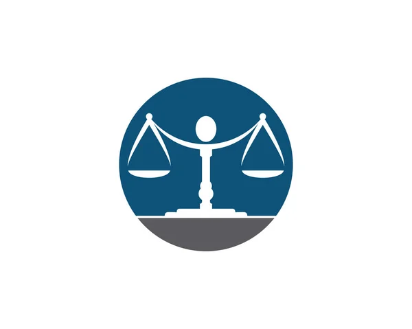 Legge Sulla Giustizia Logo Template Vector Illsutration Design — Vettoriale Stock