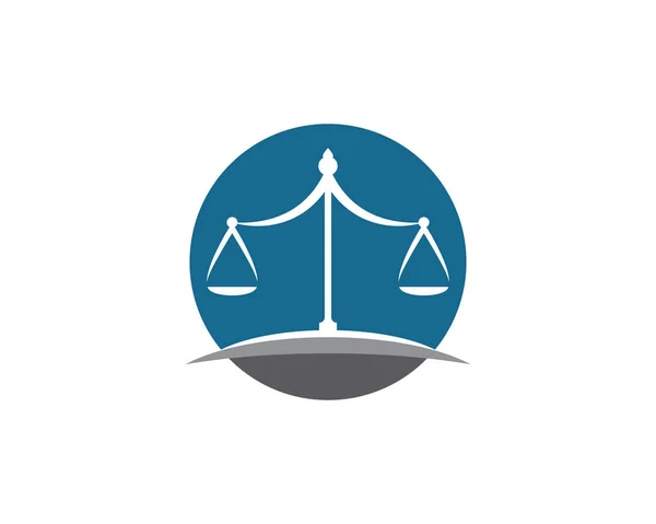 Droit Justice Logo Modèle Vectoriel Illsutration Conception — Image vectorielle