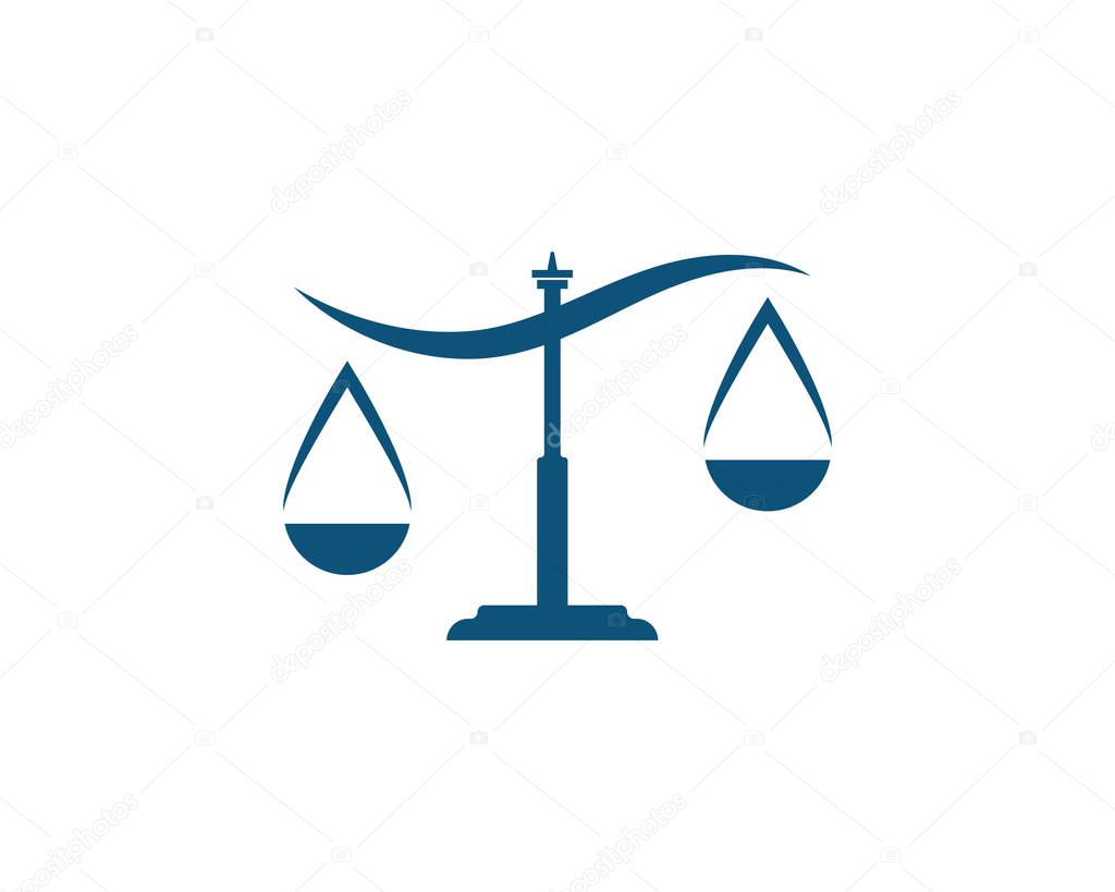 justice law Logo Template vector illsutration design