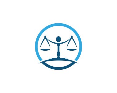 Adalet Kanunu Logo Şablonu vektör yanıltma tasarımı