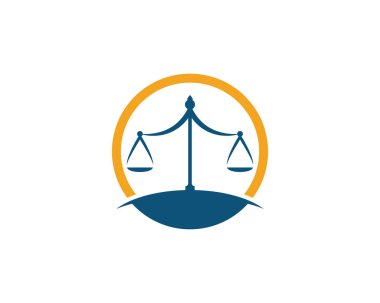 Adalet Kanunu Logo Şablonu vektör yanıltma tasarımı