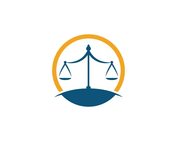 Droit Justice Logo Modèle Vectoriel Illsutration Conception — Image vectorielle