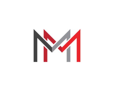 M Harfi Logo Şablonu vektör çizimi tasarımı