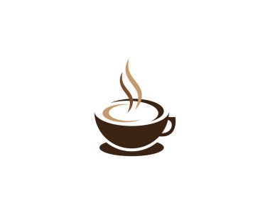 Kahve fincanı Logo Şablon vektör tasarımı