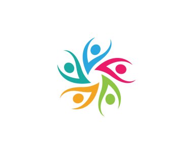 Topluluk, ağ ve sosyal simge tasarım şablonu