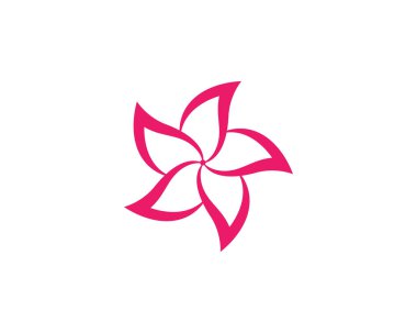 Güzellik Plumeria Simgesi Çiçek Tasarımı Çizim Şablonu