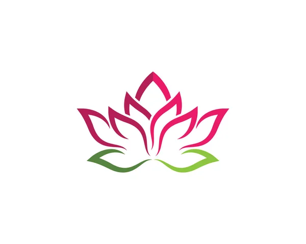 Ομορφιά Διάνυσμα Λωτού Λουλούδια Σχέδιο Λογότυπο Πρότυπο Εικονίδιο — Διανυσματικό Αρχείο