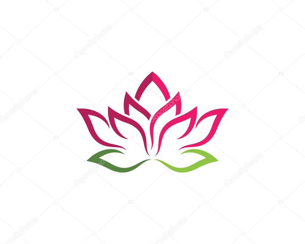 Beauty Vector lotus flowers design logo Template icon