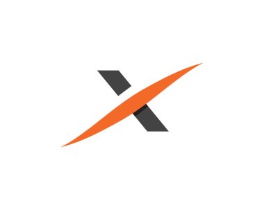 X Harfi Logo Şablonu vektör resimleme tasarımı