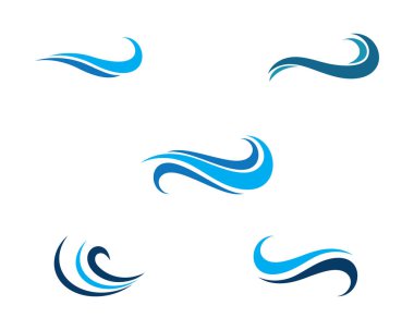 Su dalgası simgesi vektör çizim logosu