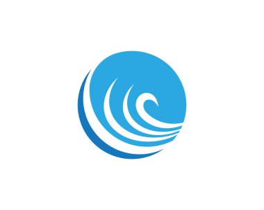 Su dalgası simgesi vektör çizim logosu