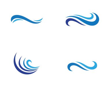 Su dalgası simgesi vektör çizim logosu
