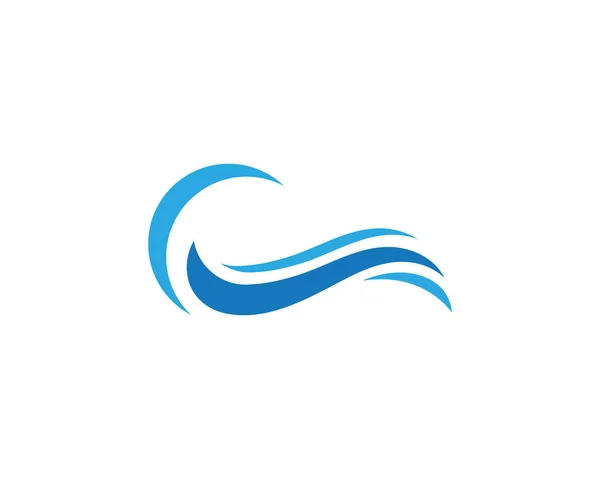 水波アイコンベクトルイラストデザインロゴ — ストックベクタ
