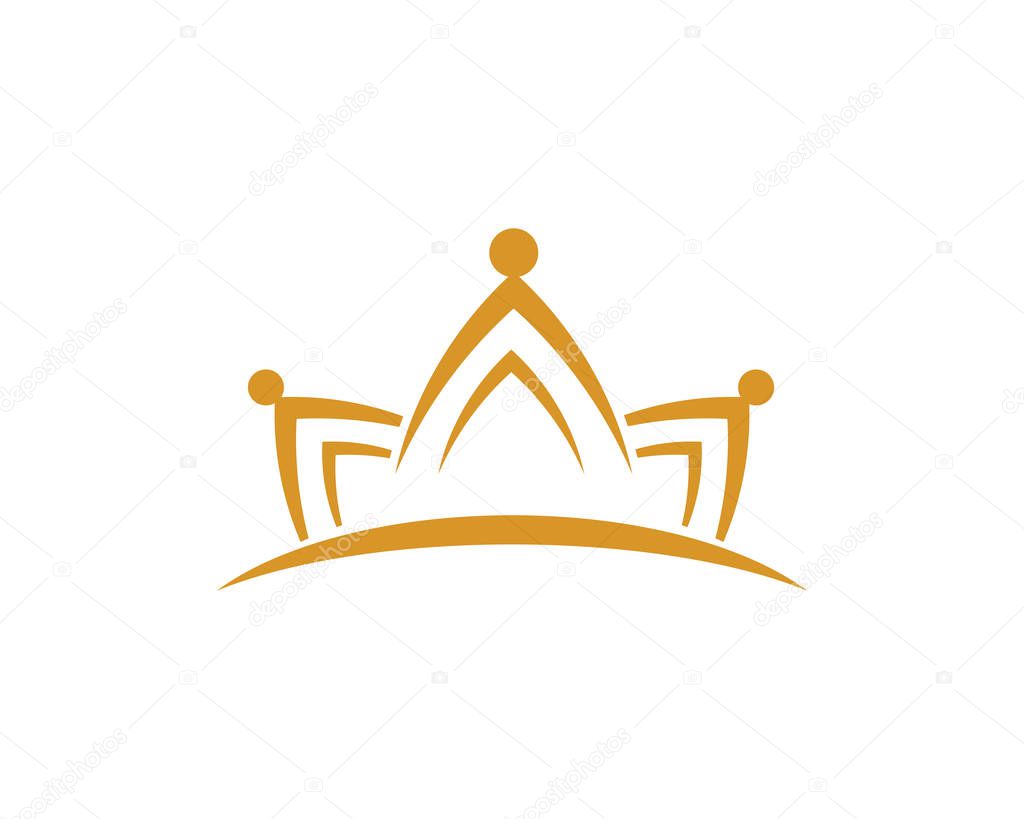 Crown Logo Template vector icon illustration design