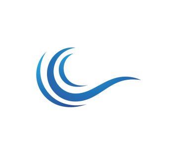 Su dalgası simgesi vektör çizim logosu