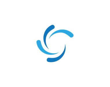 Su dalgası simgesi vektör çizim logosu