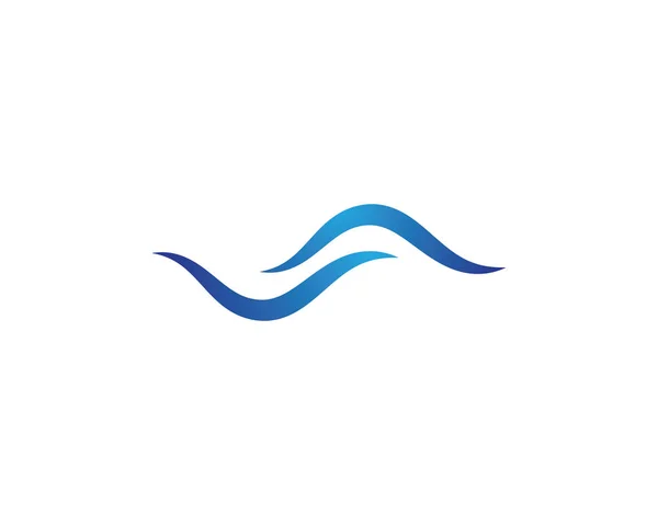 Wasser Welle Symbol Vektor Illustration Design Logo — Stockvektor