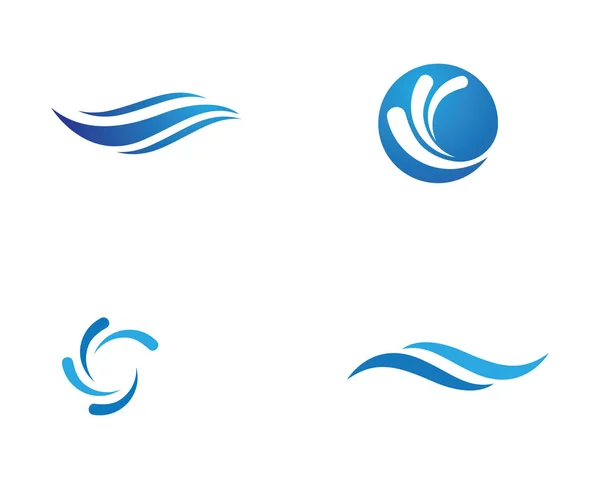 Значок Водної Хвилі Векторна Ілюстрація Дизайн Логотип — стоковий вектор