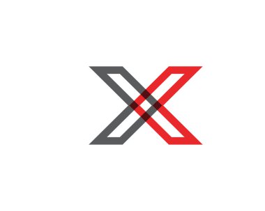 X Harfi Logo Şablonu vektör resimleme tasarımı