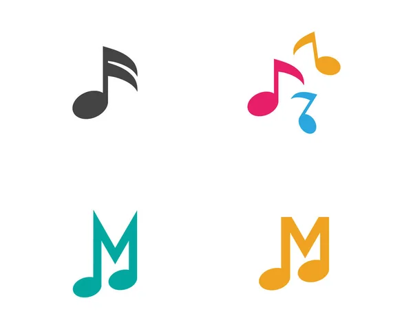 Nota Musical Icon Vector Ilustração Design — Vetor de Stock