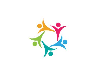 Topluluk, ağ ve sosyal simge tasarım şablonu