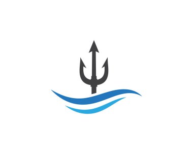 Trident Logo Şablonu vektör çizimi tasarımı