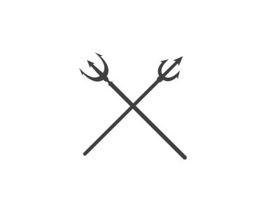 Trident Logo Şablonu vektör çizimi tasarımı