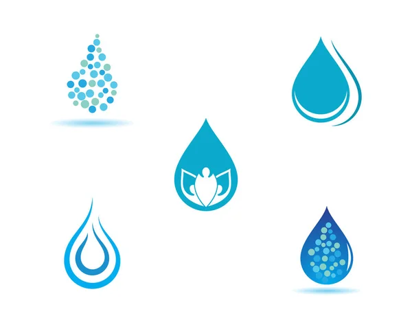 Wasser Tropfen Logo Vorlage Vektor Illustration Design — Stockvektor