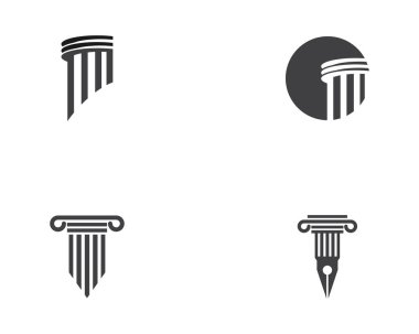 Sütun simge vektör çizim tasarım Logo şablonu