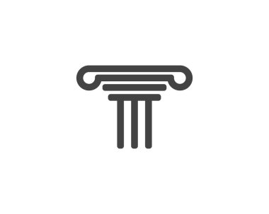 Sütun simge vektör çizim tasarım Logo şablonu