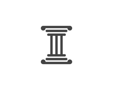 Sütun simge vektör çizim tasarım Logo şablonu