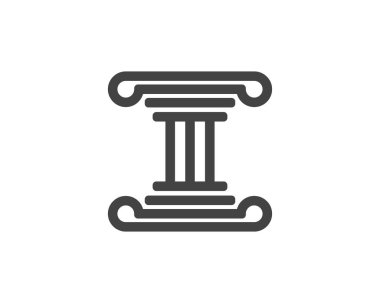 Sütun simge vektör çizim tasarım Logo şablonu
