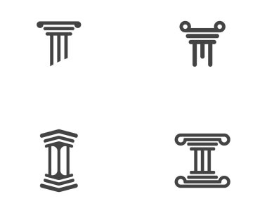 Sütun simge vektör çizim tasarım Logo şablonu