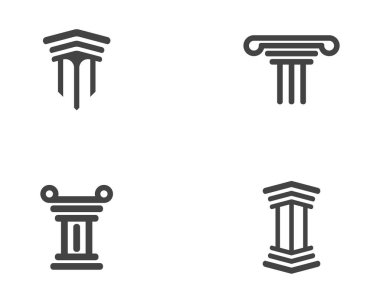 Sütun simge vektör çizim tasarım Logo şablonu