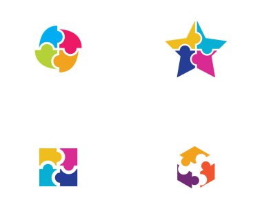 Topluluk, ağ ve sosyal simge tasarım şablonu