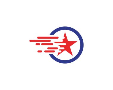 Yıldız Logosu Şablonu vektör illüstrasyon tasarımı