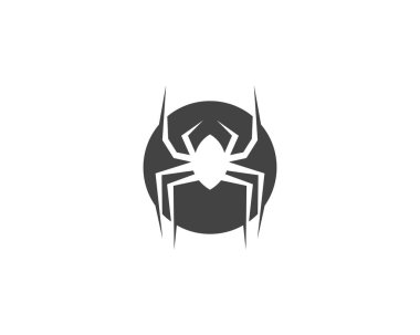 Örümcek Logo tasarım vektör çizim tasarım şablonu
