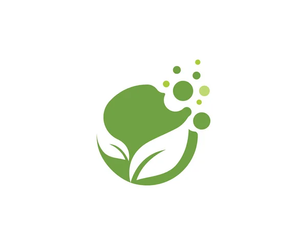 绿叶生态自然的标志 — 图库矢量图片