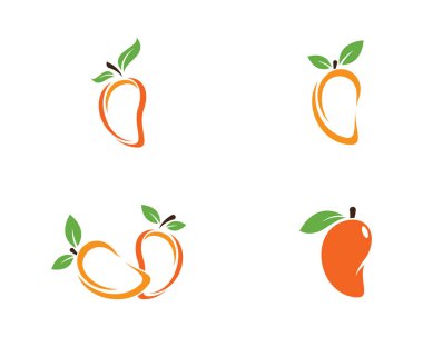 Mango düz stil. Mango vektör logosu. Mango simgesi. 
