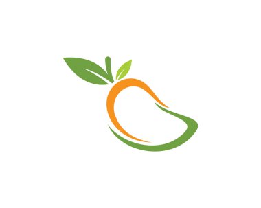 Mango düz stil. Mango vektör logosu. Mango simgesi. 