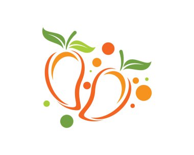 Mango düz stil. Mango vektör logosu. Mango simgesi. 