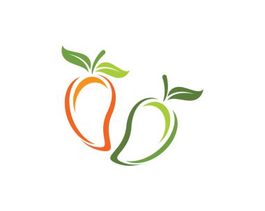 Mango düz stil. Mango vektör logosu. Mango simgesi. 