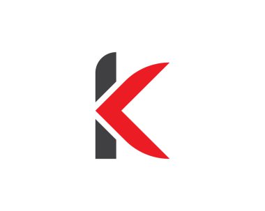 K harfi ok vektör çizim simgesi Logo şablonu tasarım