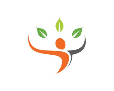İnsan karakteri logosu çizim vektörü tasarımı